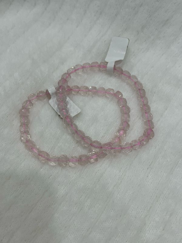 Rosenquarz x Armbänder,facettiert