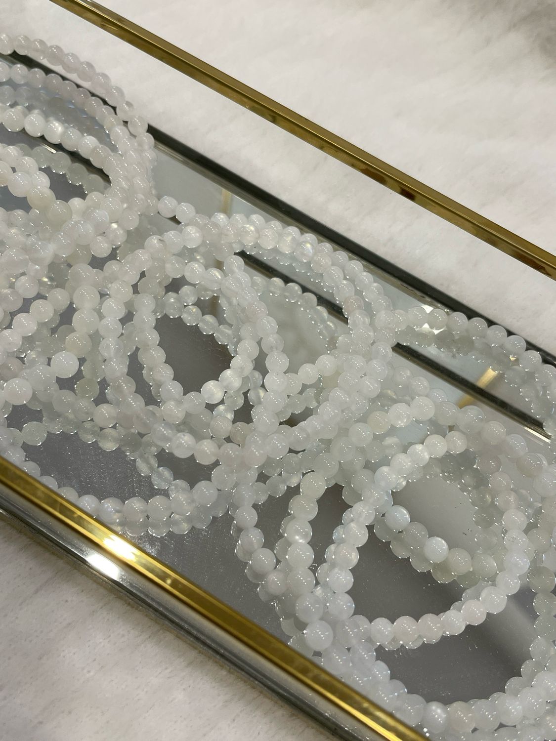 Mondstein Armband weißer Flash