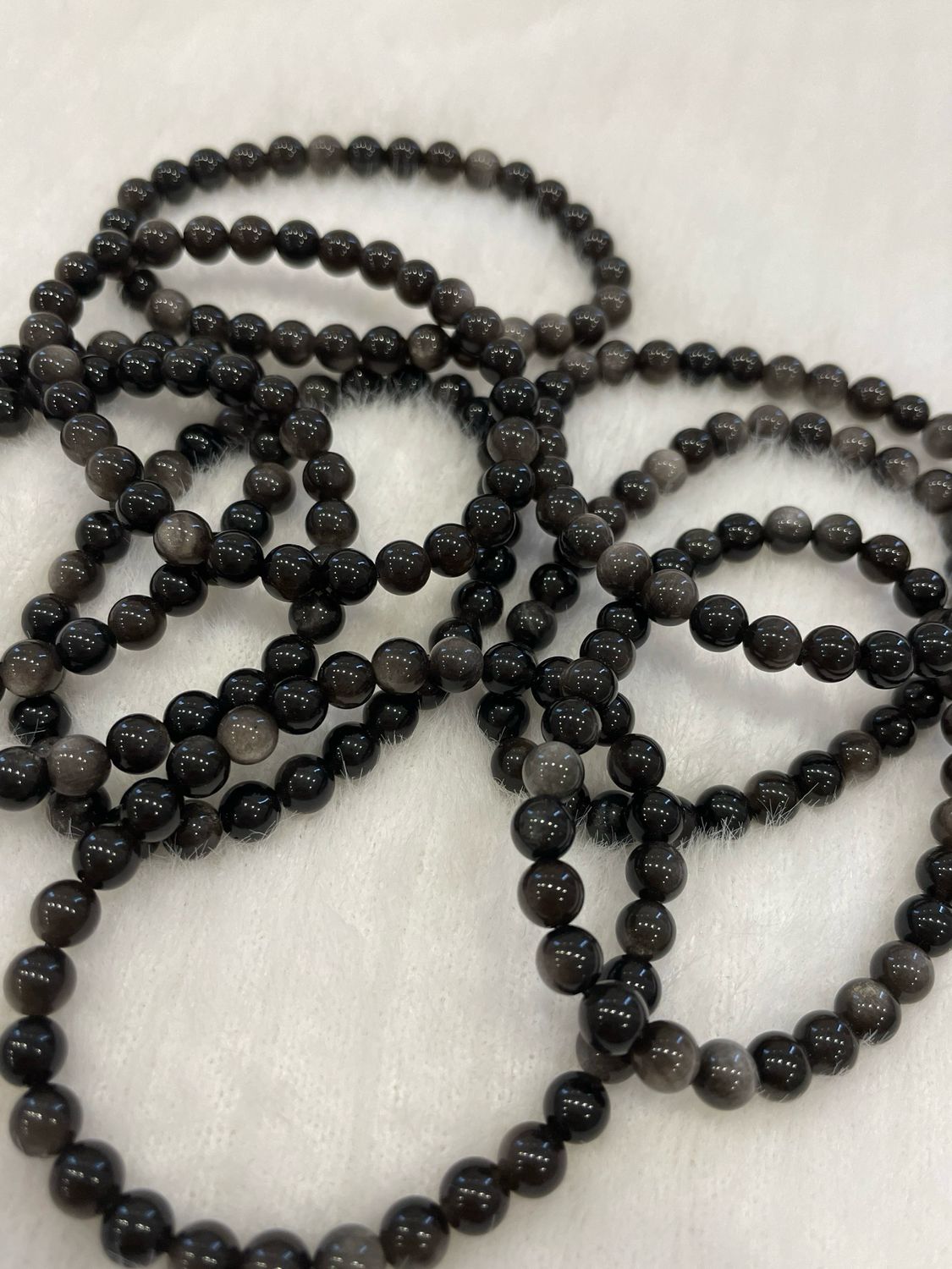 Silber Obsidian Armband