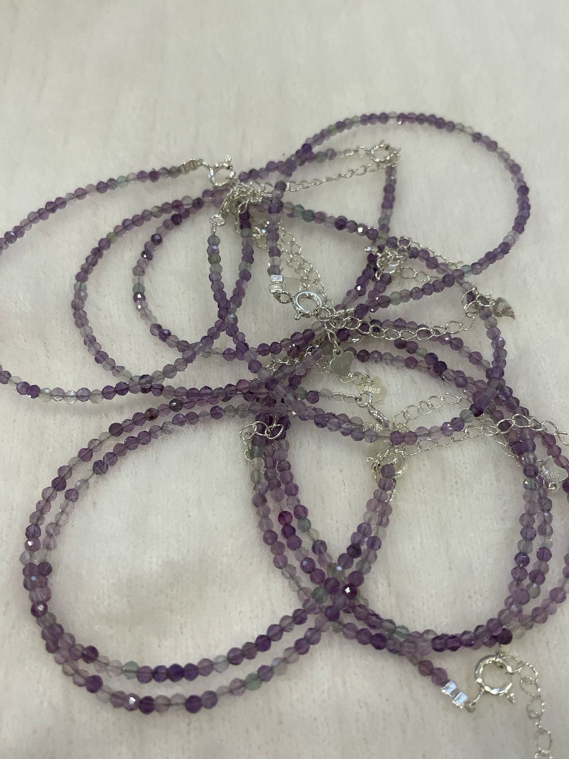 Fluorit Armband S925