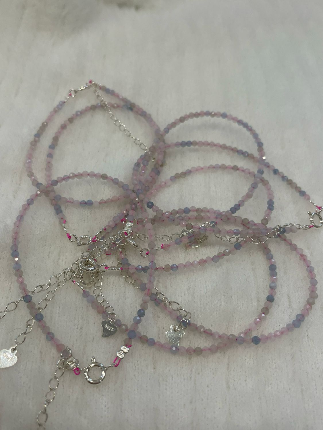 Morganit Armband S 925