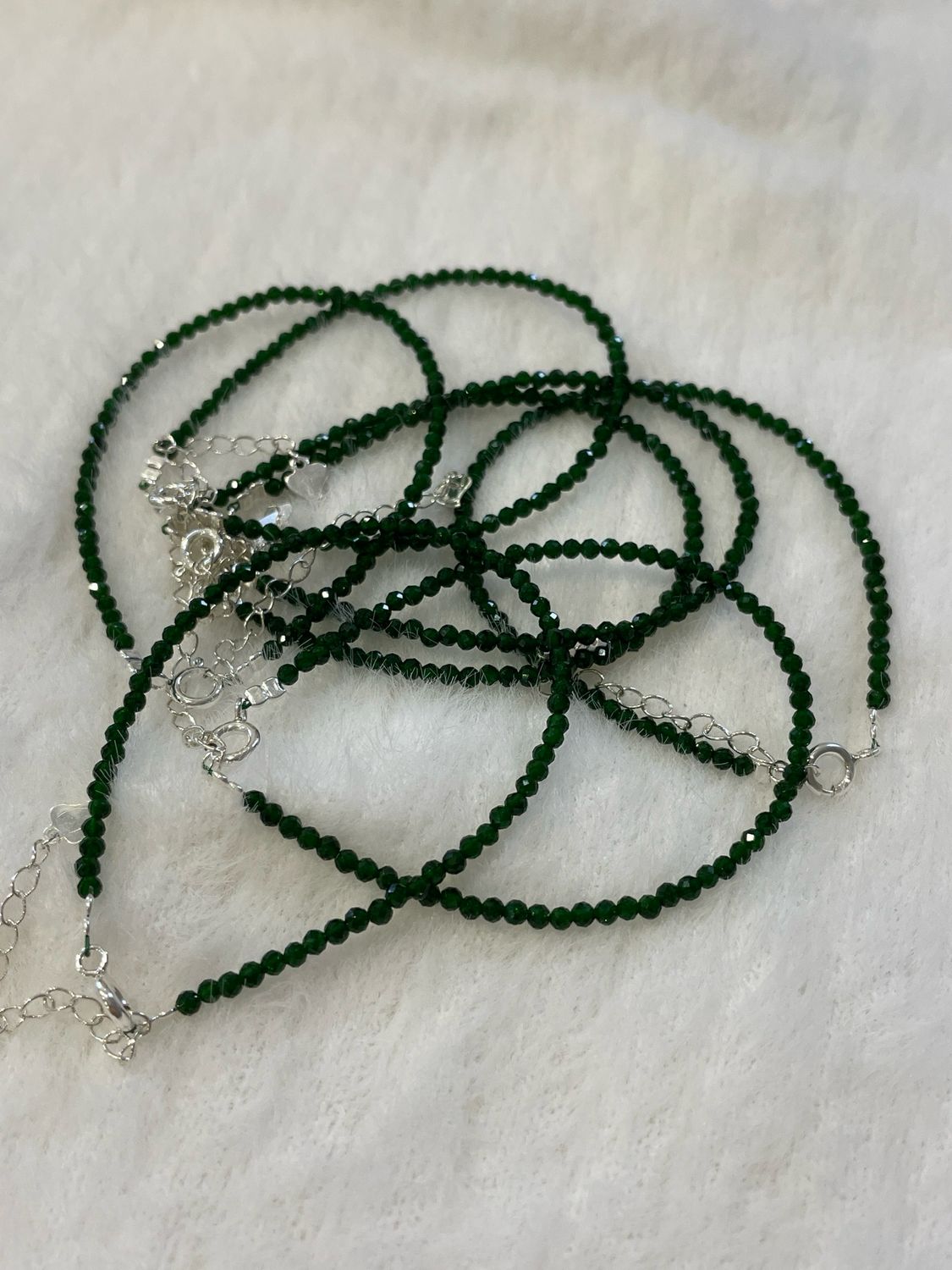 Grüner Sandstein Armband S925