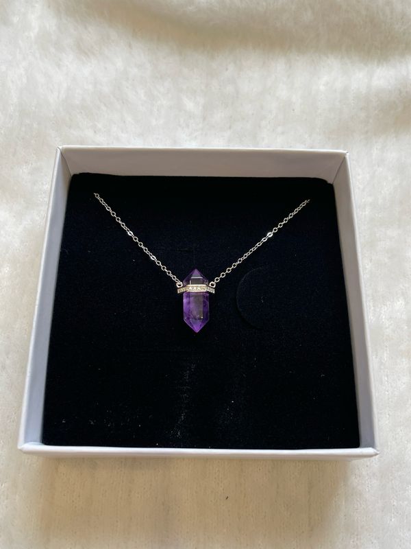Amethyst Doppelender Kette S925