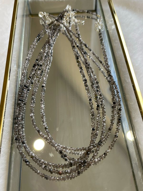 Silber Obsidian Kette S925