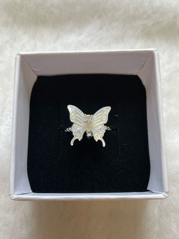 Pearl Schmetterling Ring S925