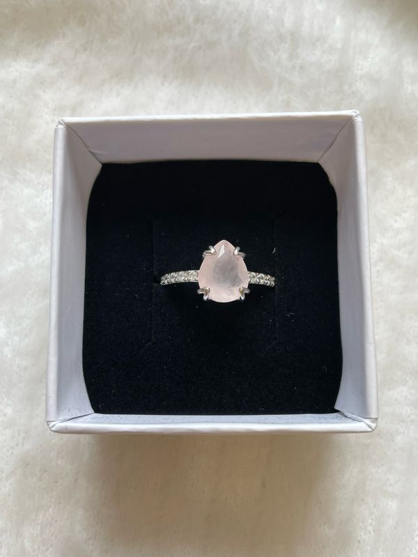 Rosenquarz Ring S925