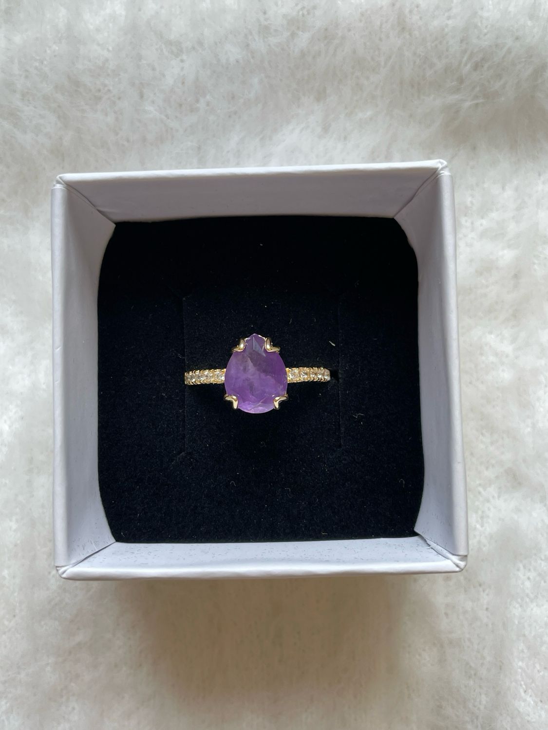 Amethyst Ring S925 vergoldet