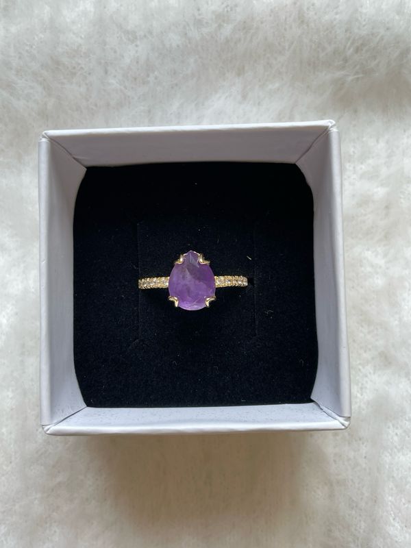 Amethyst Ring S925 vergoldet