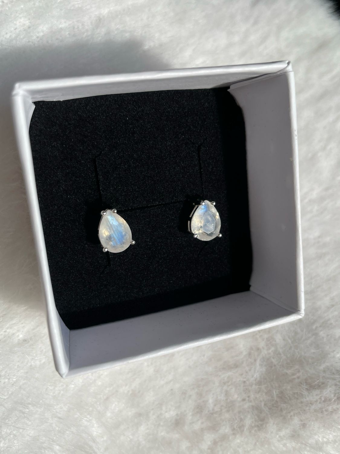 Mondstein Ohrstecker S925