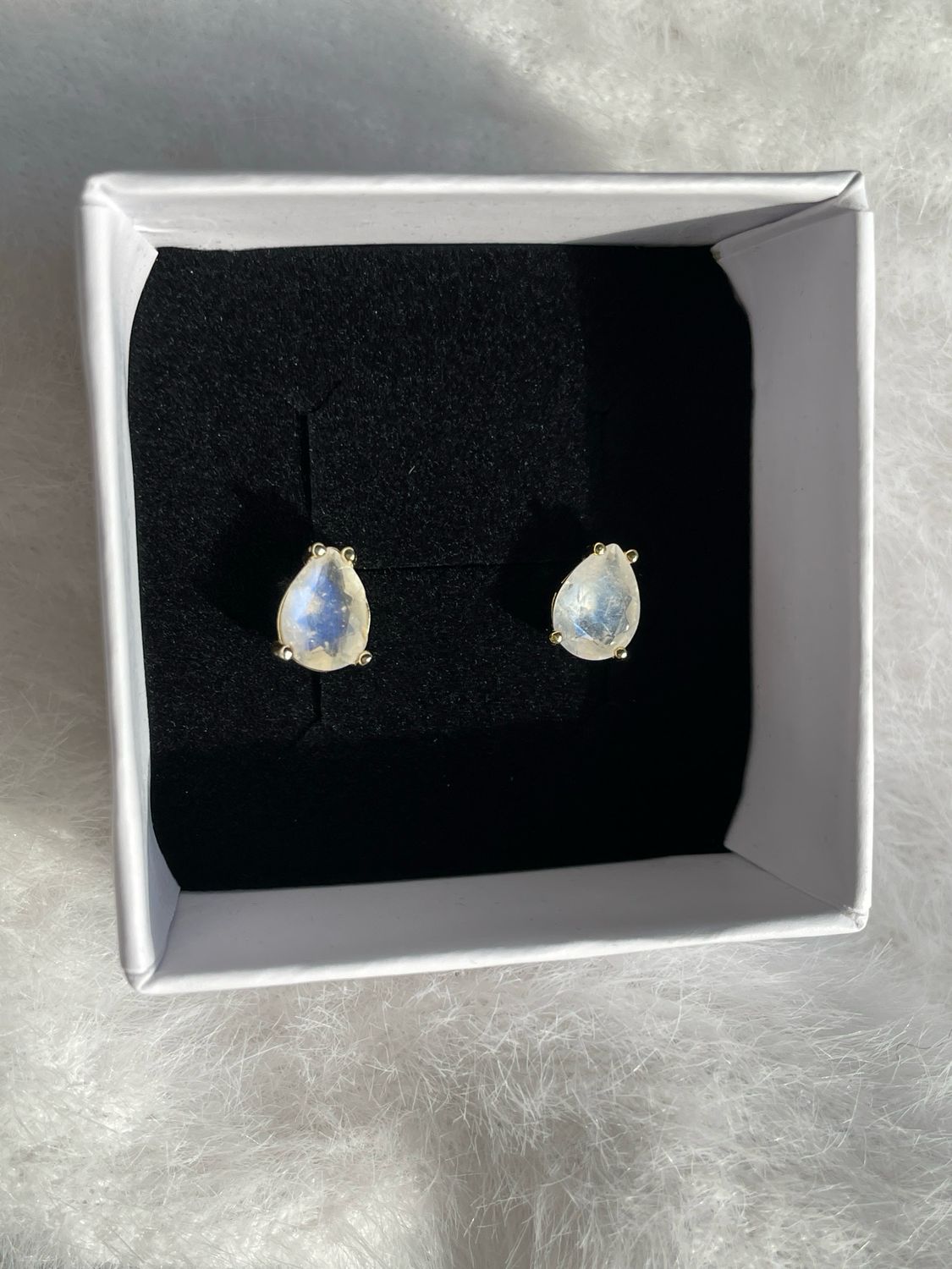 Mondstein Ohrstecker S925 vergoldet Mondstein Ohrstecker S925 vergoldet