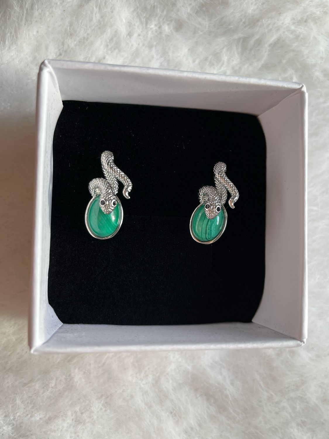 Malachit Ohrstecker S925