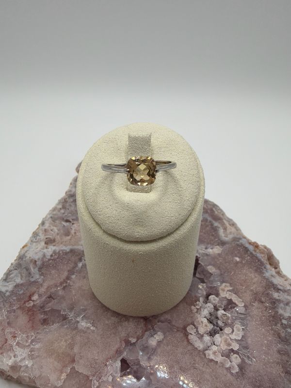 Citrin S925 Ring, erhitzt