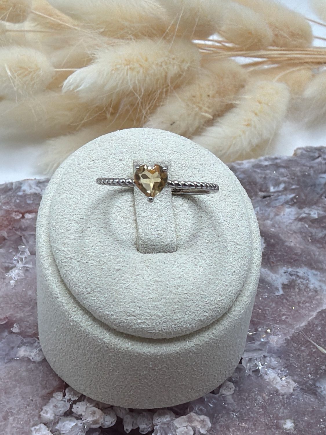 Citrin Ring, S925 gebrannt