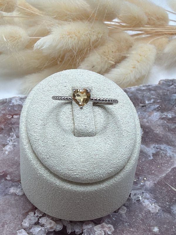 Citrin Ring, S925 gebrannt