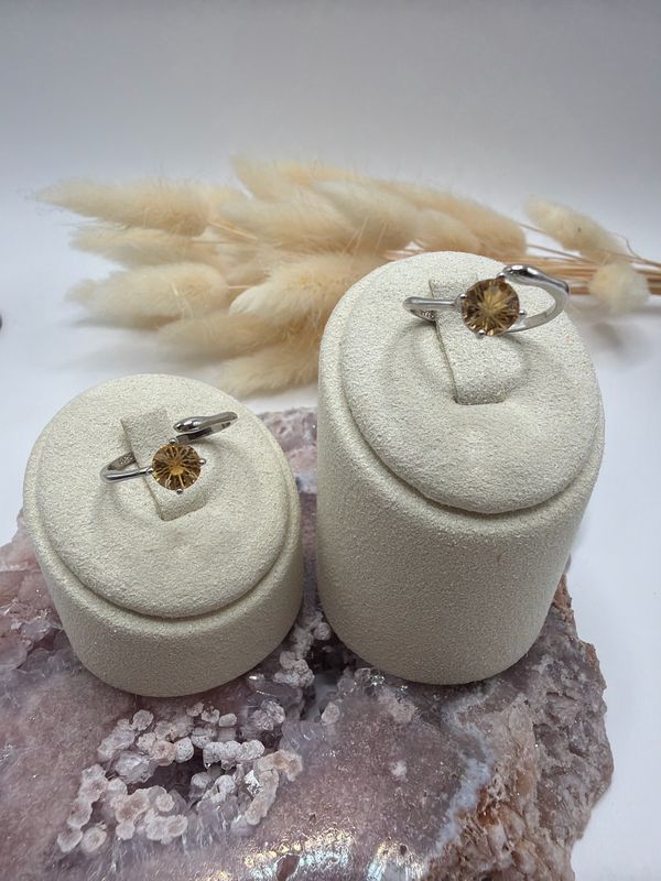 Citrin Ring S925 gebrannt