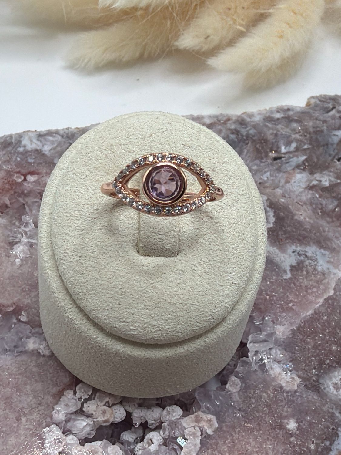 Amethyst Ring Roségold Farben, S925