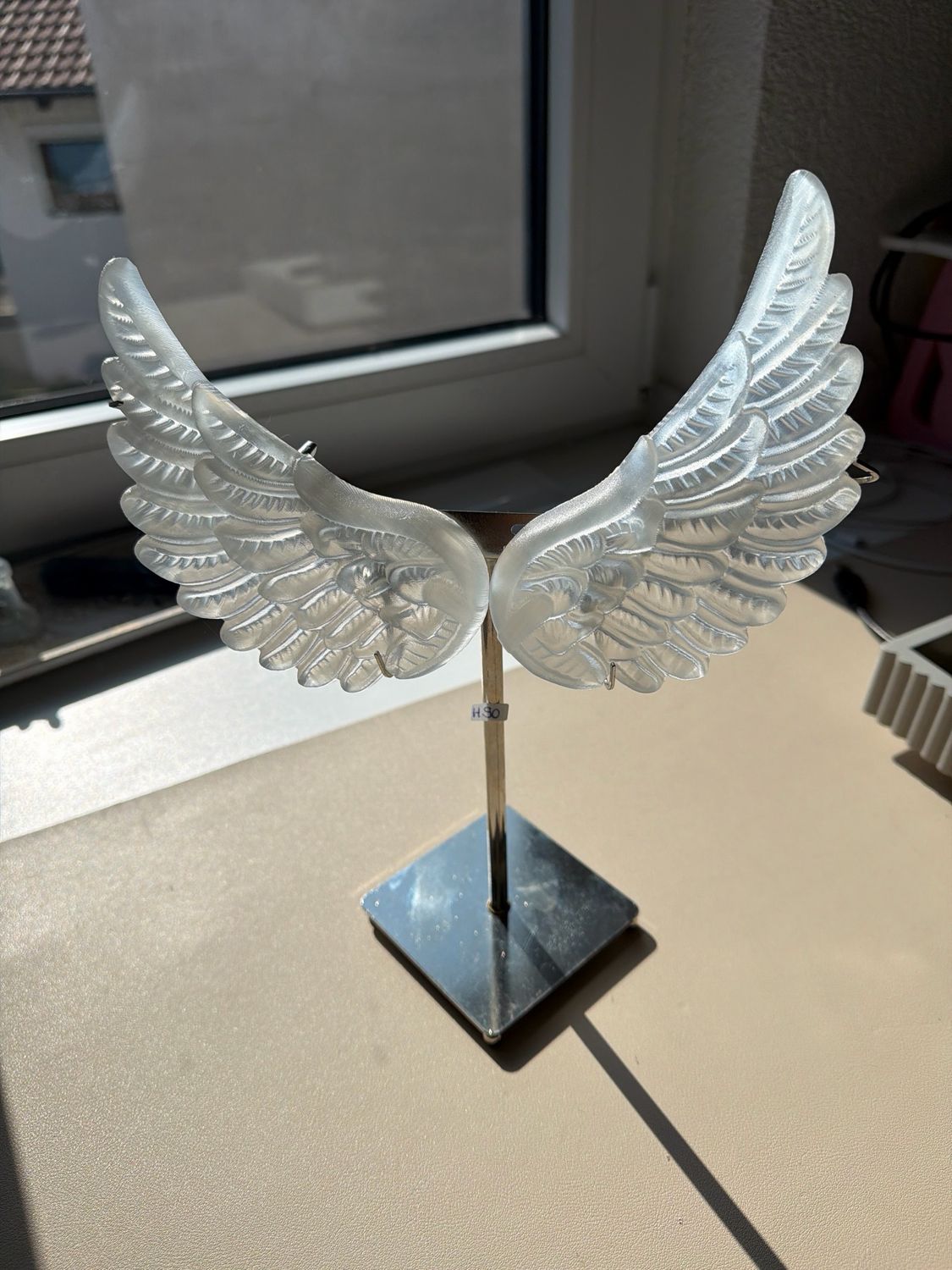 Selenit Flügel x silber Ständer
