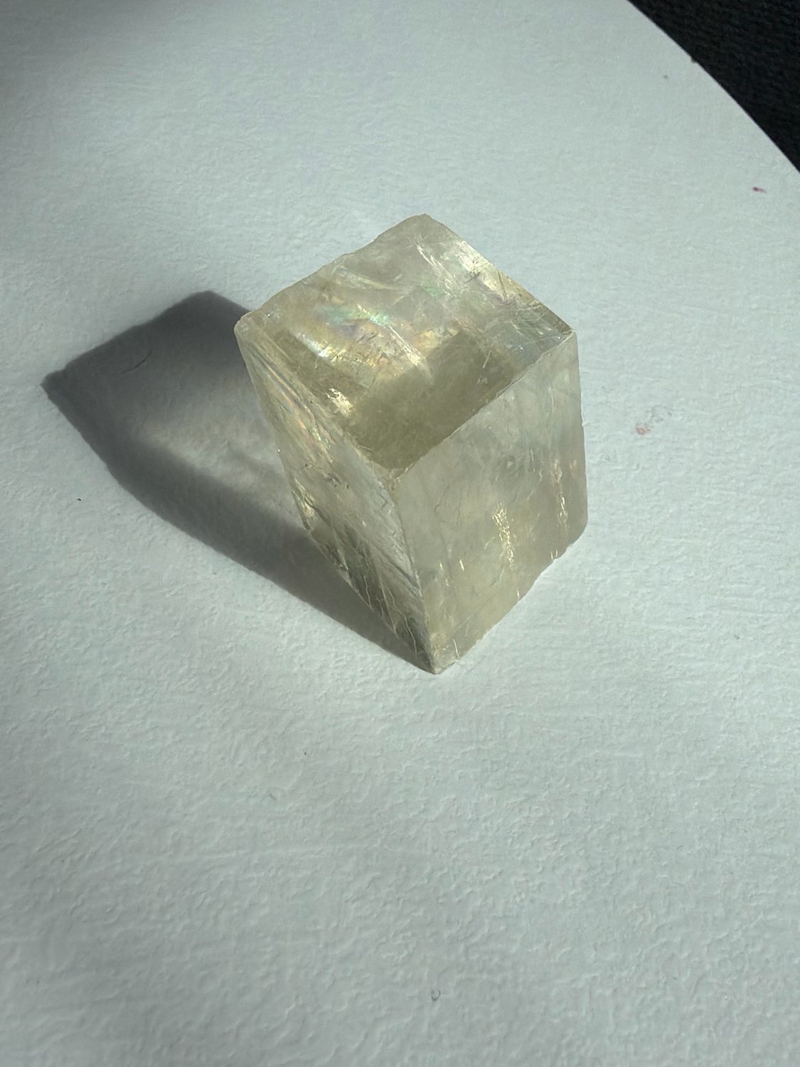 Optischer Calcit, gelb