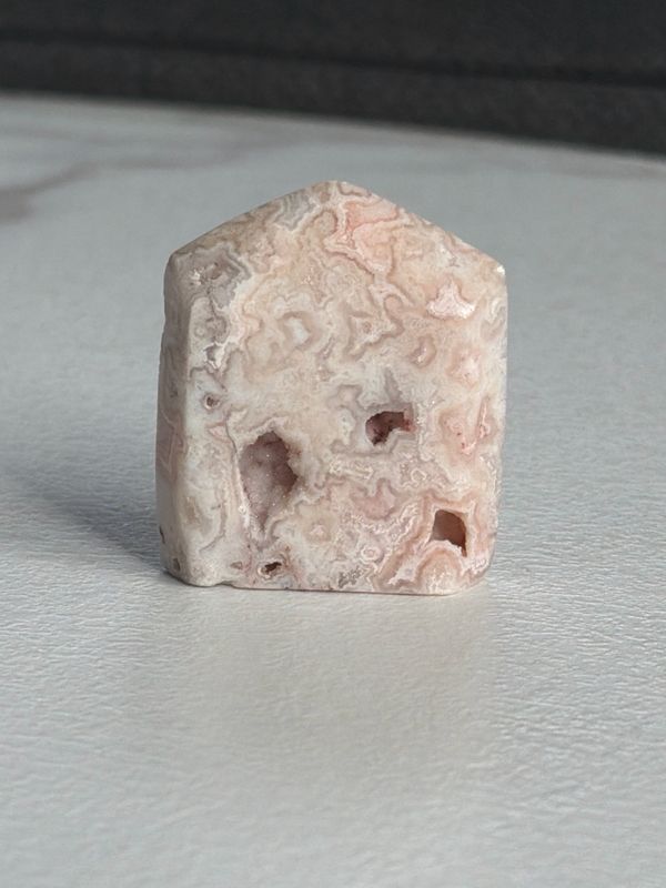 Pinkes crazy lace Achat Türmchen Pinkes crazy lace Achat Türmchen