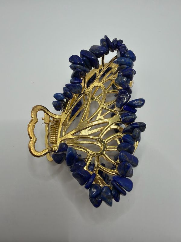 Schmetterling Haarklammer, Lapislazuli Gold Schmetterling Haarklammer, Lapislazuli Gold