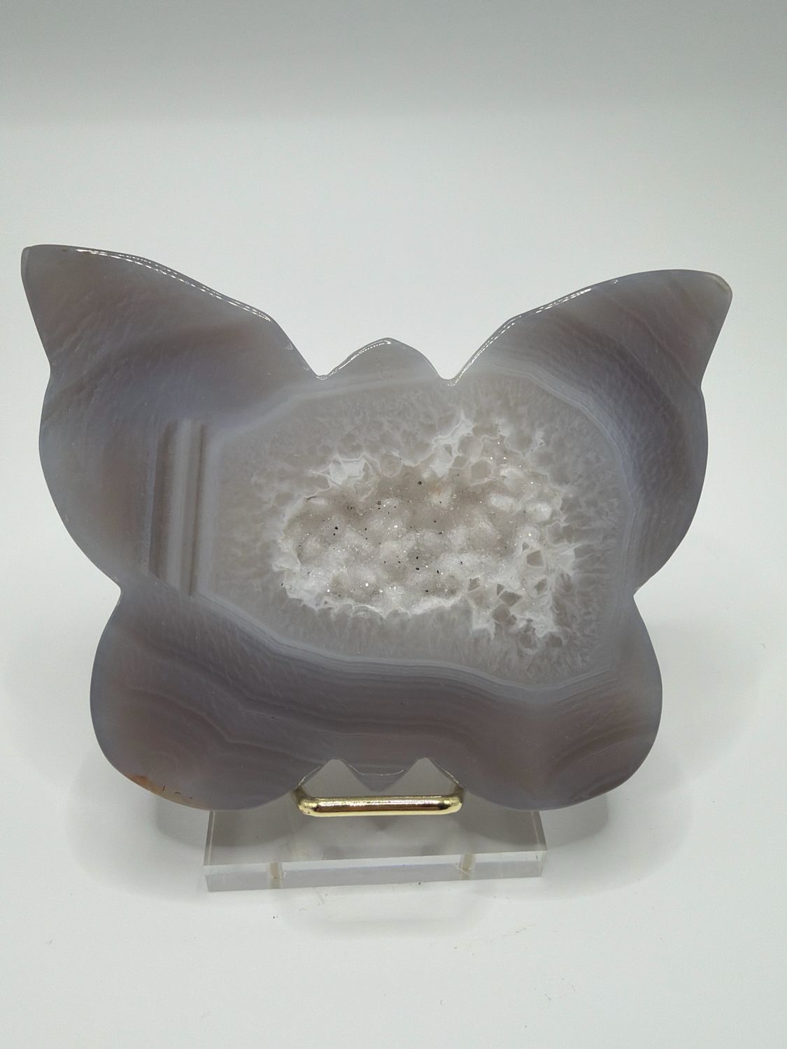 Schmetterling druzy Achat