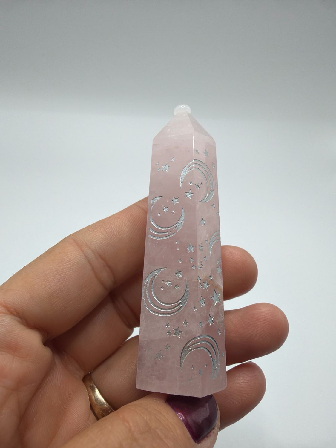 Rosenquarz Sun & Moon Turm