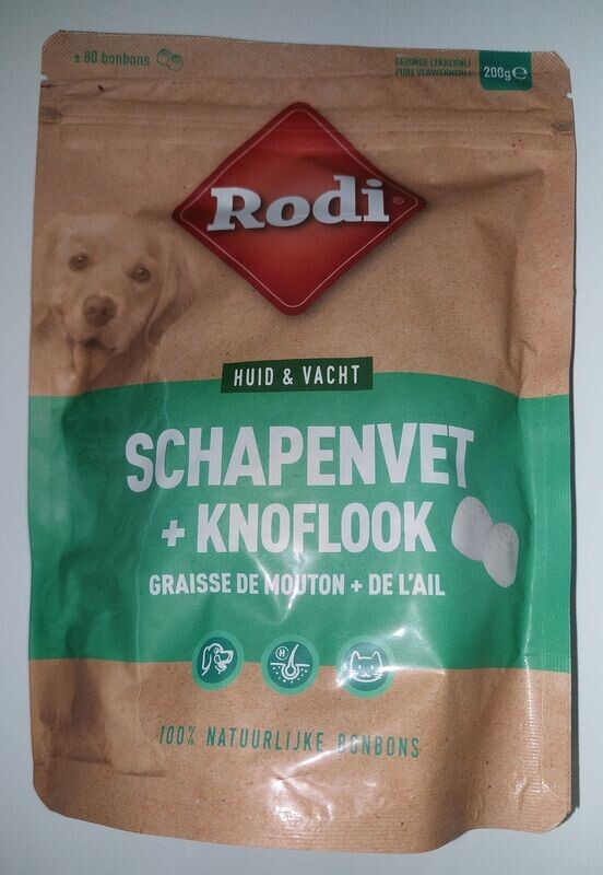 Rodi Exclusive schapenvet bonbons knoflook 200gr