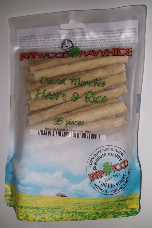 Farm Food Rawhide dental munchie hart 35st