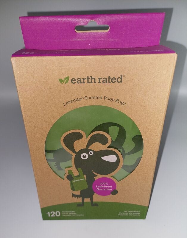 Earth Rated bags with handles lavendel 120st
