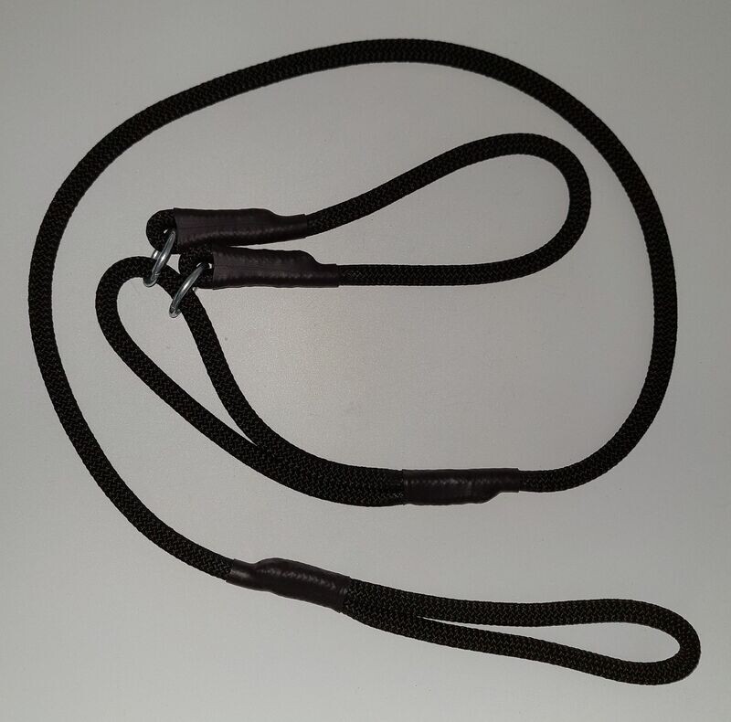 Leiband Half-Check zwart