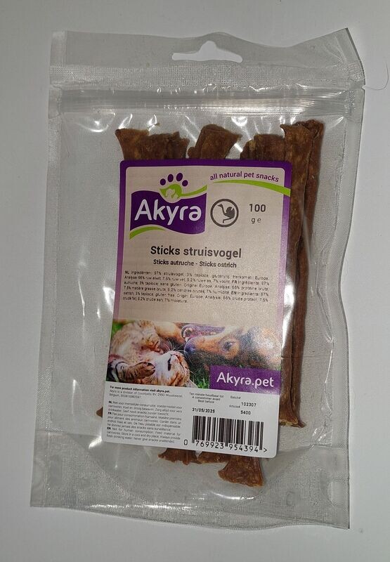 Akyra Sticks struisvogel (100gr)