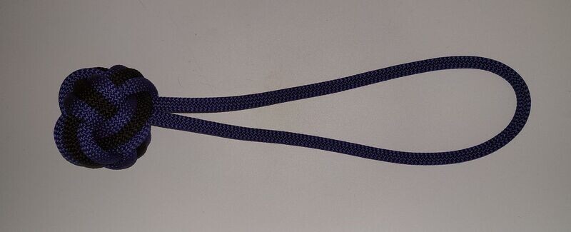 Hondenspeeltje balletje paracord blauw/zwart