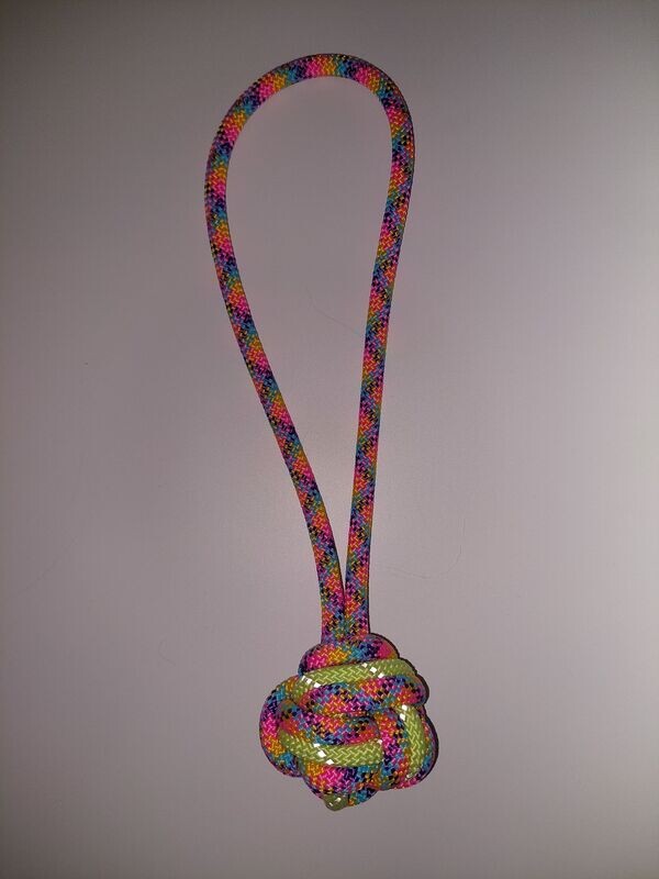 Hondenspeeltje balletje paracord flashy/glow in dark