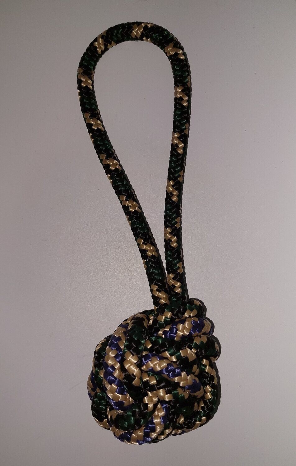 Hondenspeeltje balletje paracord camou/blauw