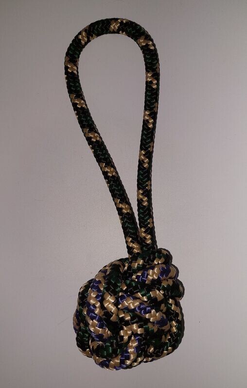 Hondenspeeltje balletje paracord camou/blauw