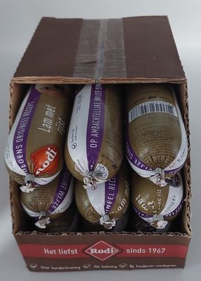 Rodi worst lam&rijst 400gr (doos van 9 stuks) Rodi worst lam&rijst 400gr (doos van 9 stuks)