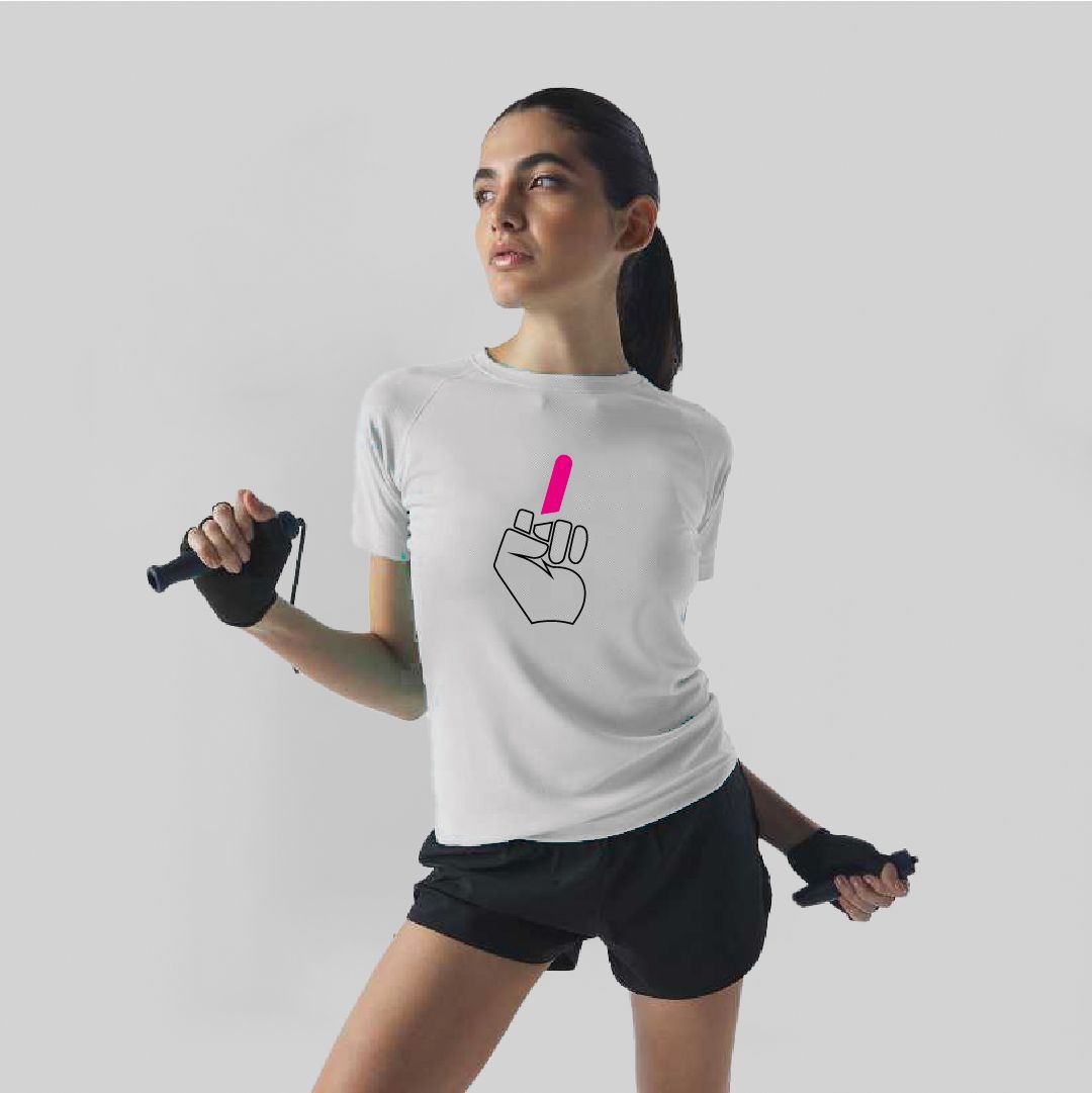 T-shirt Sportiva Bianca Donna