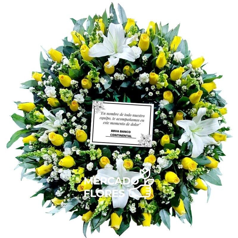 Corona Fúnebre Circular 23 - Premium