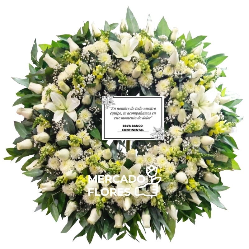 Corona Fúnebre Circular 22 - Premium