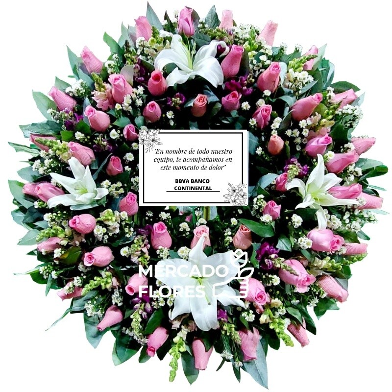 Corona Fúnebre Circular 24 - Premium