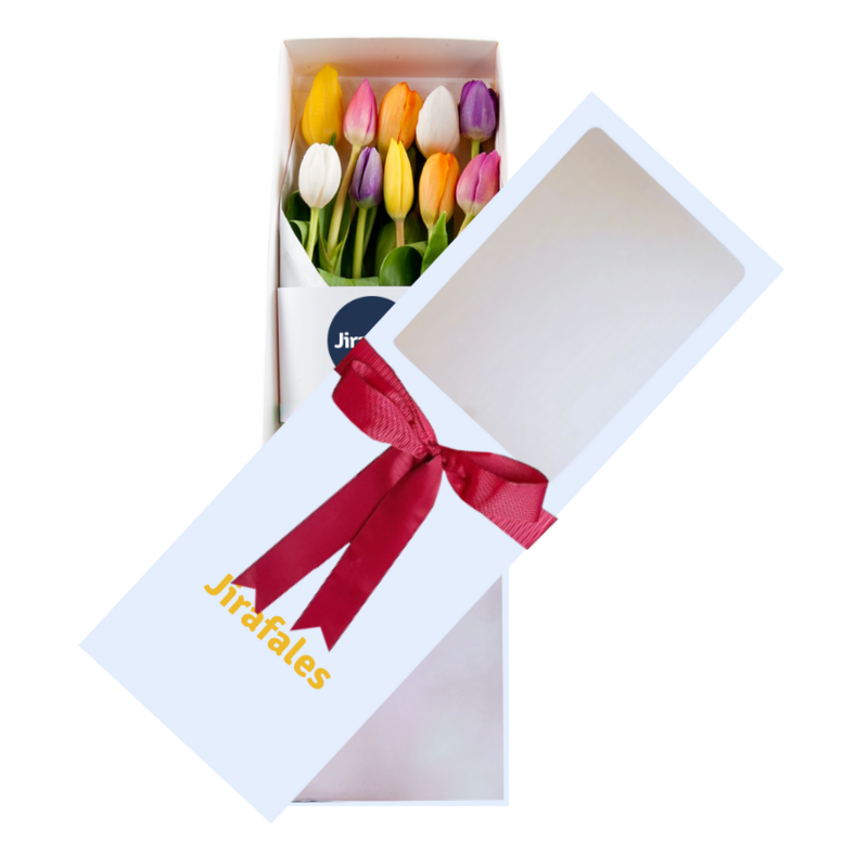TULIPANES EN CAJA