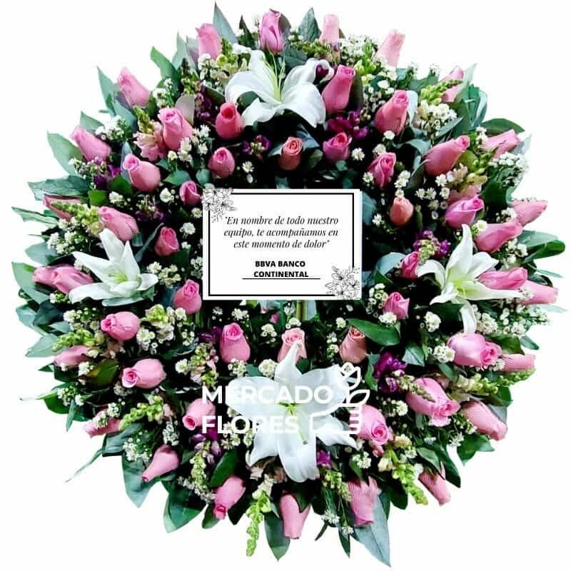 Corona Fúnebre Circular 24 - Premium
