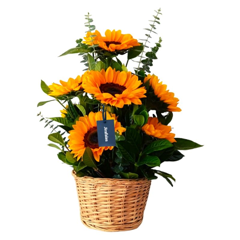 Arreglos con girasoles premium para cumpleaños en Lima de MERCADO FLORES®.