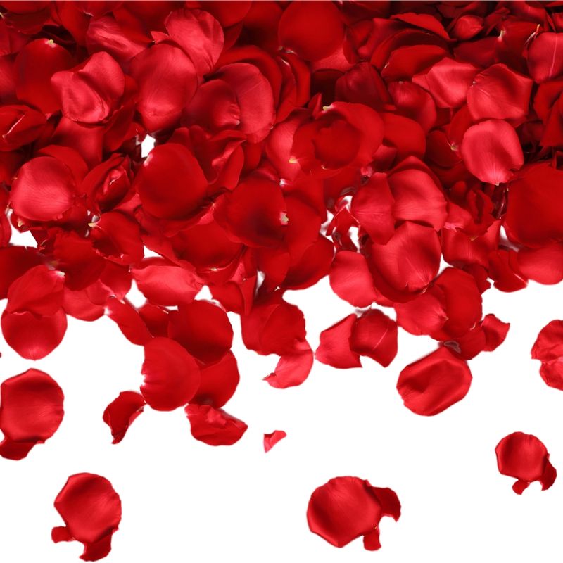 Pétalos de rosas rojas frescas para eventos y decoración romántica. Calidad premium de MERCADO FLORES® con envío hoy en Lima.
