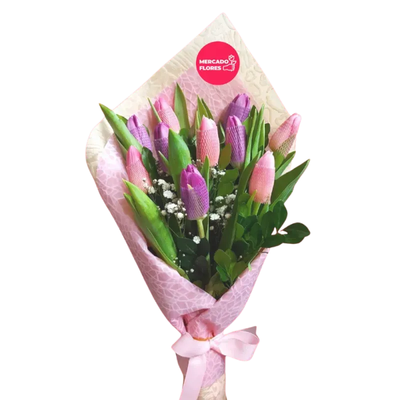 Ramo básico de 10 tulipanes  - Mercado Flores