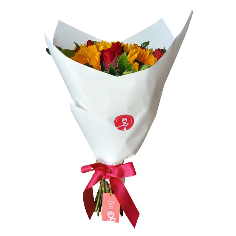 RAMO DE ROSAS Y GIRASOLES
