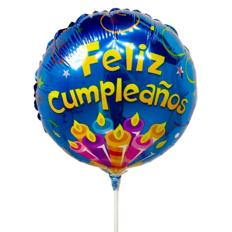 Feliz Cumpleaños — Globo Metálico Circular
