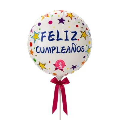 Feliz Cumpleaños — Globo Metálico Circular