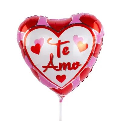 Te Amo — Globo Metálico en Forma de Corazón