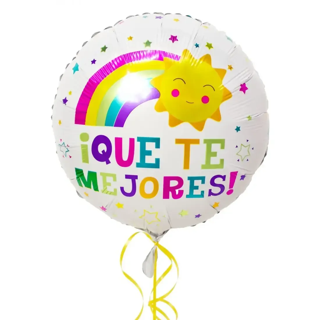 Que Te Mejores — Globo Metálico Circular